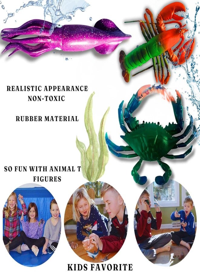 Mallexo Big Size Animals Toys for Kids Big Size for Kids 3+ Years 6PCs Fish Ocean Animal Toy Set Figure | Water Animals Birthday Gifts Water Ocean Animal Figurines Toys (Undersea Animal) - Image 3